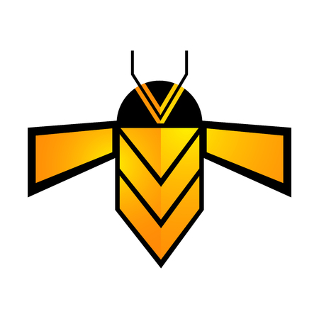Geometric bee line concept design. Symbol graphic template elementのイラスト素材