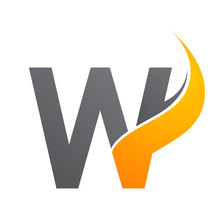 Initial letter W sunlight concept design. Symbol graphic template elementのイラスト素材