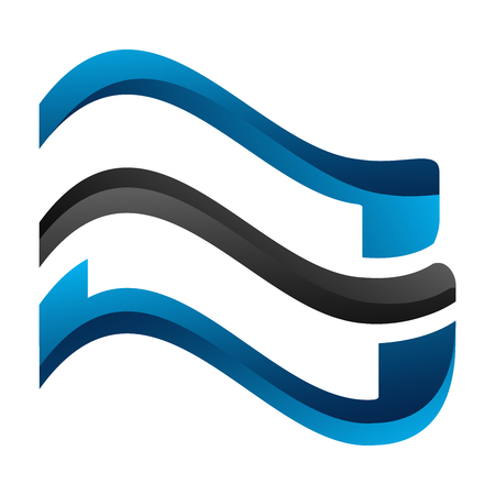 Geometric wave line concept design. Symbol graphic template elementのイラスト素材