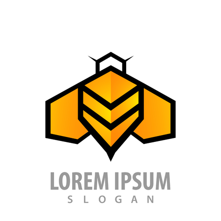 Bee line geometric concept design. Symbol graphic template elementのイラスト素材