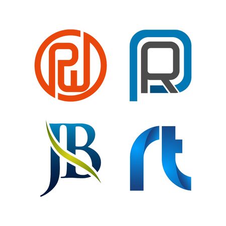 Set of symbol for Business logo design template. Collection of Abstracts modern icons for organizationのイラスト素材