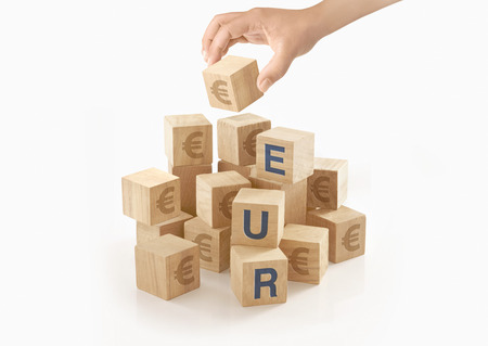 Euro money concept on isolated background.の写真素材