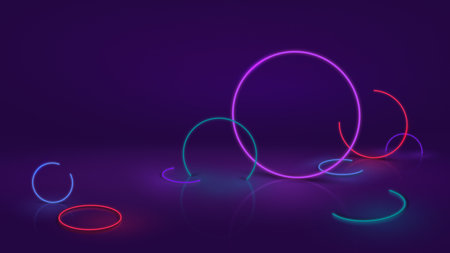 Abstract Neon or LED Background Concept and Designの写真素材