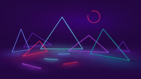 Abstract Neon or LED Background Concept and Designの写真素材