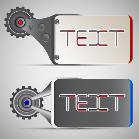 Two different mechanical horizontal banner styleのイラスト素材
