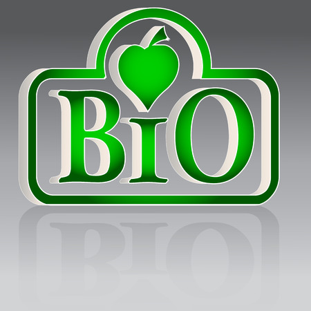 Set logo "Bio" metallic colorのイラスト素材