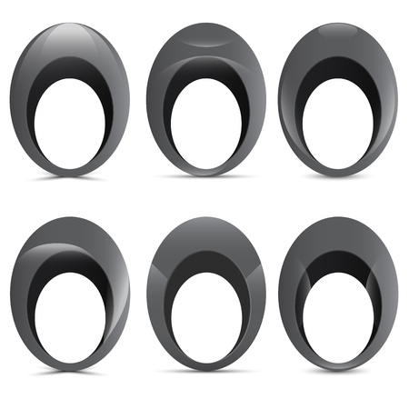 A set of web banners or round elements for designのイラスト素材