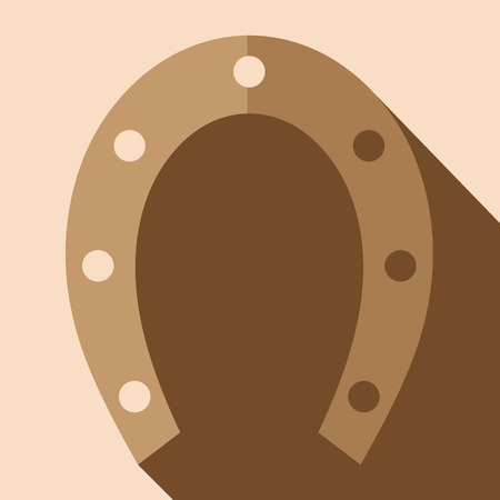 Horse horseshoe. Flat vector image.のイラスト素材