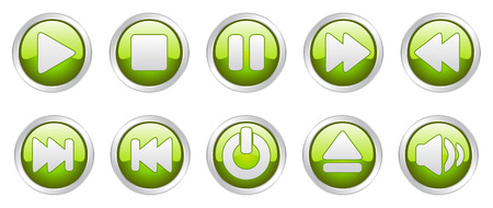 Player icons buttons (vector)のイラスト素材