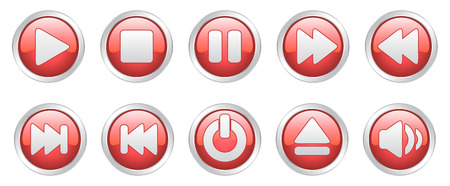 Player icons buttons (vector)のイラスト素材