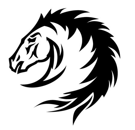 Horse symbol fire (vector)のイラスト素材