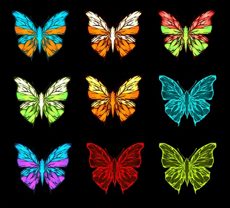 Color pallet of butterfly のイラスト素材