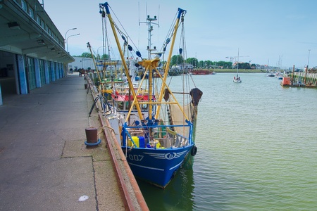 Fishing quota in North Sea forcing  fishing boats out of work.のeditorial素材