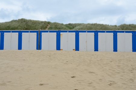 Beach cabines in Domburg, Zeeland, Hollandの写真素材