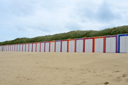 Beach cabines in Domburg, Zeeland, Hollandの写真素材