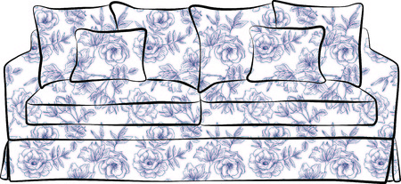 sofa patternのイラスト素材
