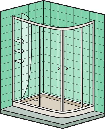 Bathroom set sketchのイラスト素材