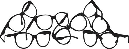 Optics glasses set.のイラスト素材