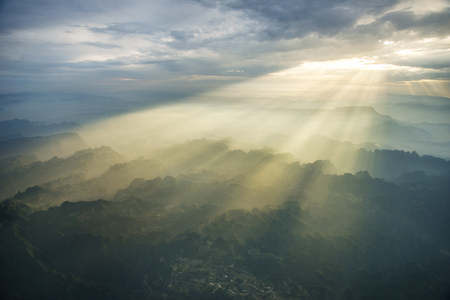 sunlight at mountainの写真素材