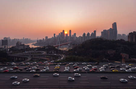 Chongqing City Scenery Sceneryのeditorial素材