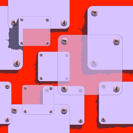 rectangular rounded shapes form the rhythm of the pattern and create its original structure.の写真素材