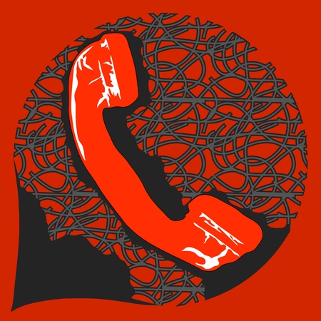 hand drawn vector messenger icon.のイラスト素材