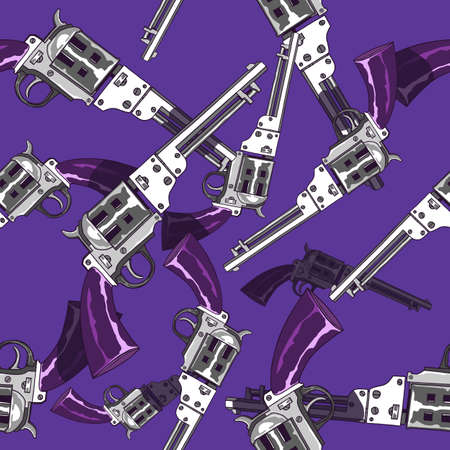 Seamless pattern of pistolsの写真素材