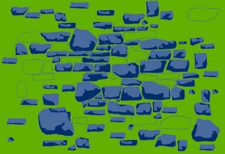 Background-a composition of hand-drawn stones of different shapes.のイラスト素材