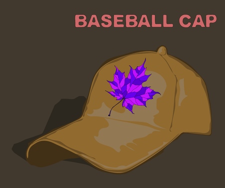 One  baseball cap with a design sign.のイラスト素材