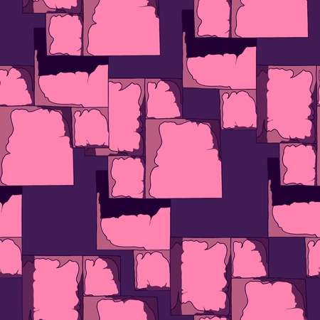 Hand-drawn seamless pattern of masonry in the space of colored background.のイラスト素材