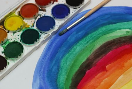 Watercolors and children's fantasyの写真素材