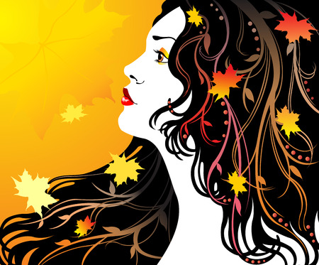 Autumn girlのイラスト素材