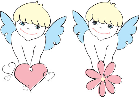 Cute angelsのイラスト素材