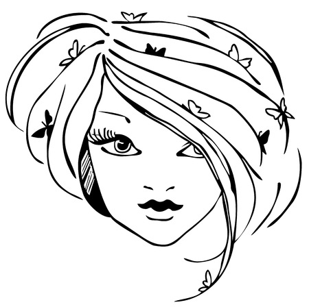 Pretty girlのイラスト素材