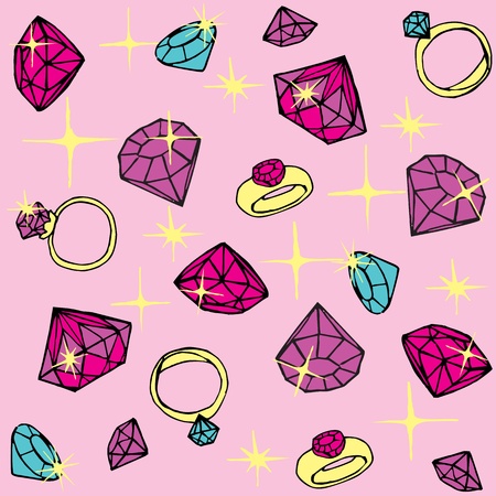 Seamless pattern with diamondsのイラスト素材