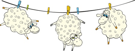 Funny sheepのイラスト素材