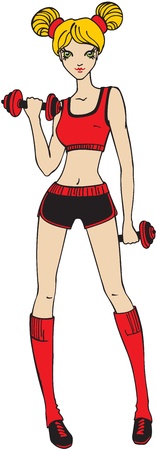 Fitness girlのイラスト素材
