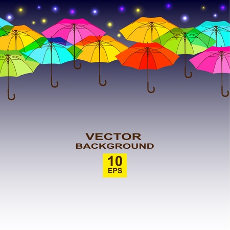 Background with bright umbrellas. Vector illustration, eps10のイラスト素材