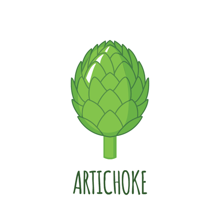 Artichoke in flat style.のイラスト素材