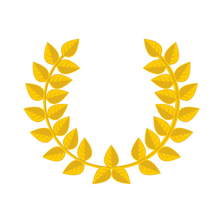 Gold laurel wreath icon.のイラスト素材