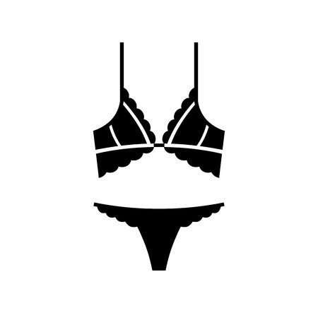 Lingerie vector icon isolated on white background.のイラスト素材