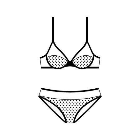 Lingerie vector icon isolated on white background.のイラスト素材