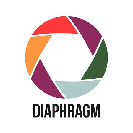 Aperture icon isolated on white background. Photo camera shutter sign. The diaphragm symbol. Vector illustration.のイラスト素材