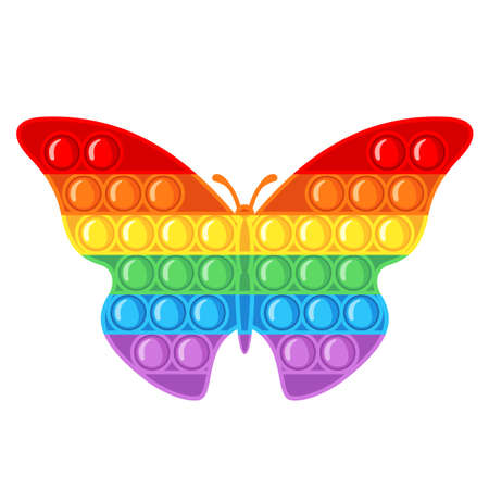 Trendy antistress sensory toy fidget in flat style isolated on white background.のイラスト素材