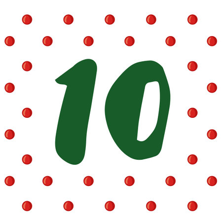 Christmas Advent calendar template in flat style.のイラスト素材