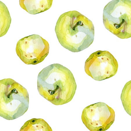 Watercolor apples pattern 1の写真素材
