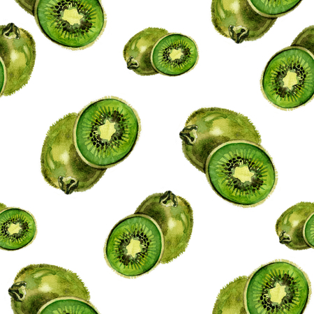 Watercolor kiwi 2の写真素材