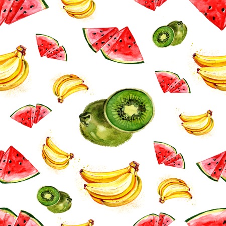 Watercolor kiwi 1の写真素材