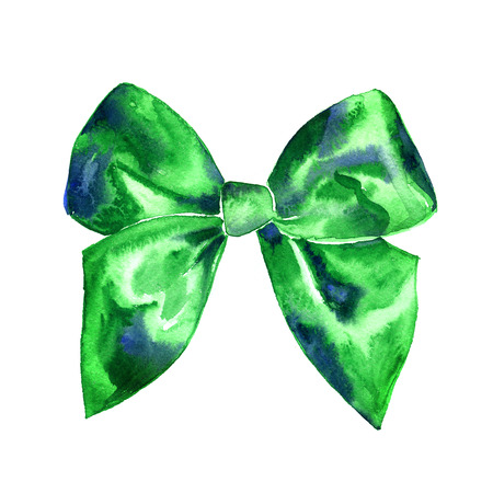 Watercolor green bright baw on white backgroundの写真素材