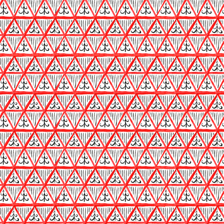 Seamless pattern design inspired by traditional embroidery. Mezen painting